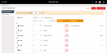 Enact Parameter Set: SPC data shown in dashboard view for quality professionals